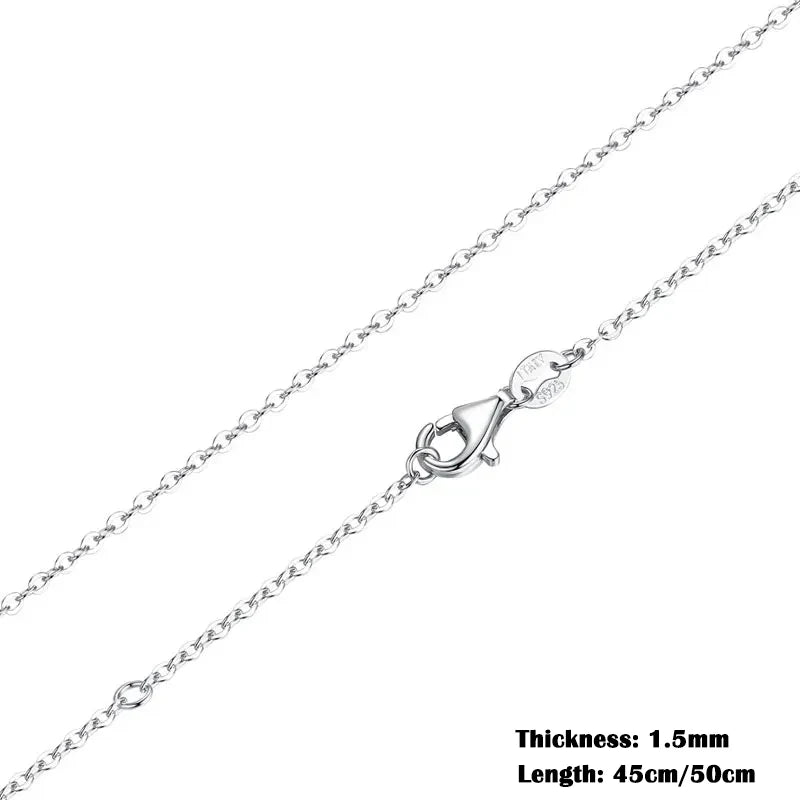 Sterling Silver Adjustable Chain Necklace – Lobster Clasp