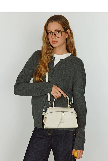 Green Split Leather Shoulder and Crossbody Bag