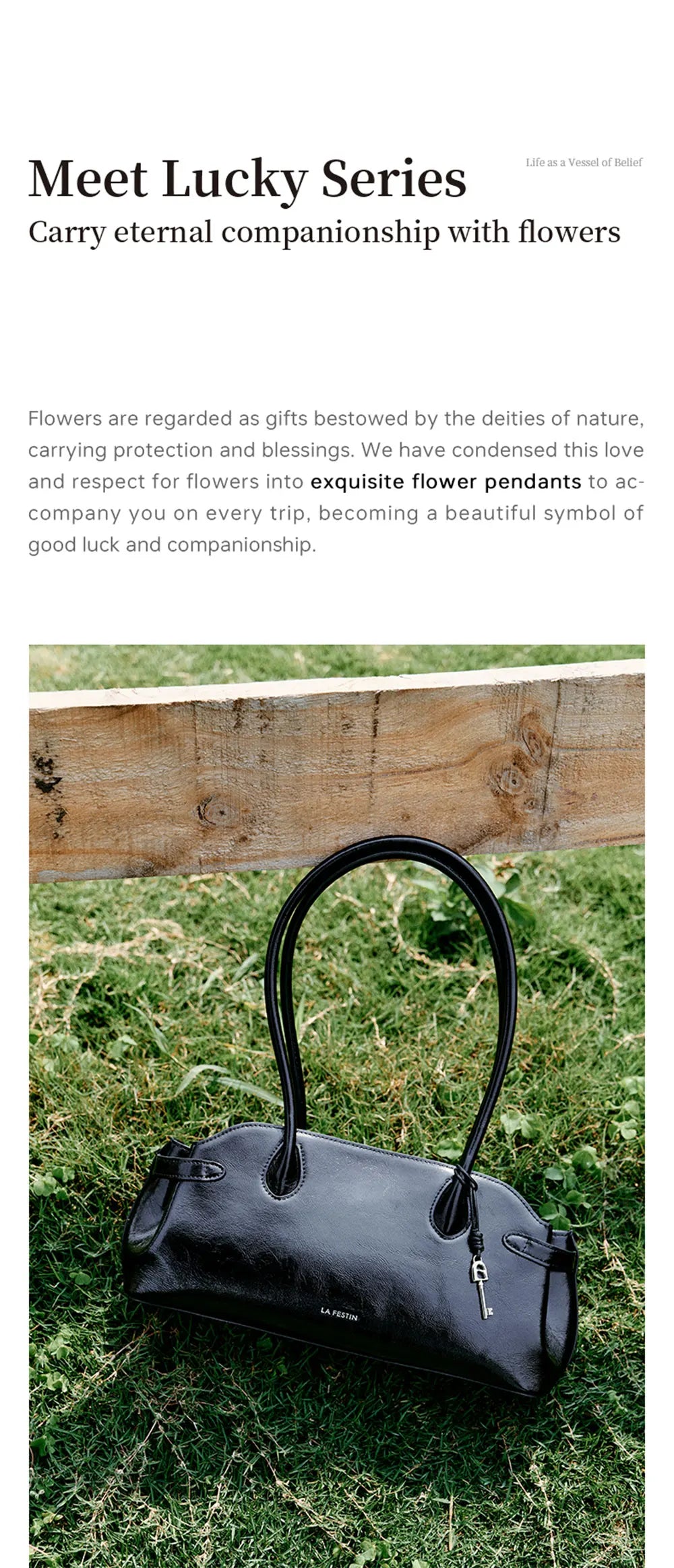 Genuine Leather Baguette Tote Bag