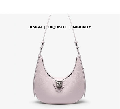 Patchwork Genuine Leather Hobo Shoulder and Crossbody Bag