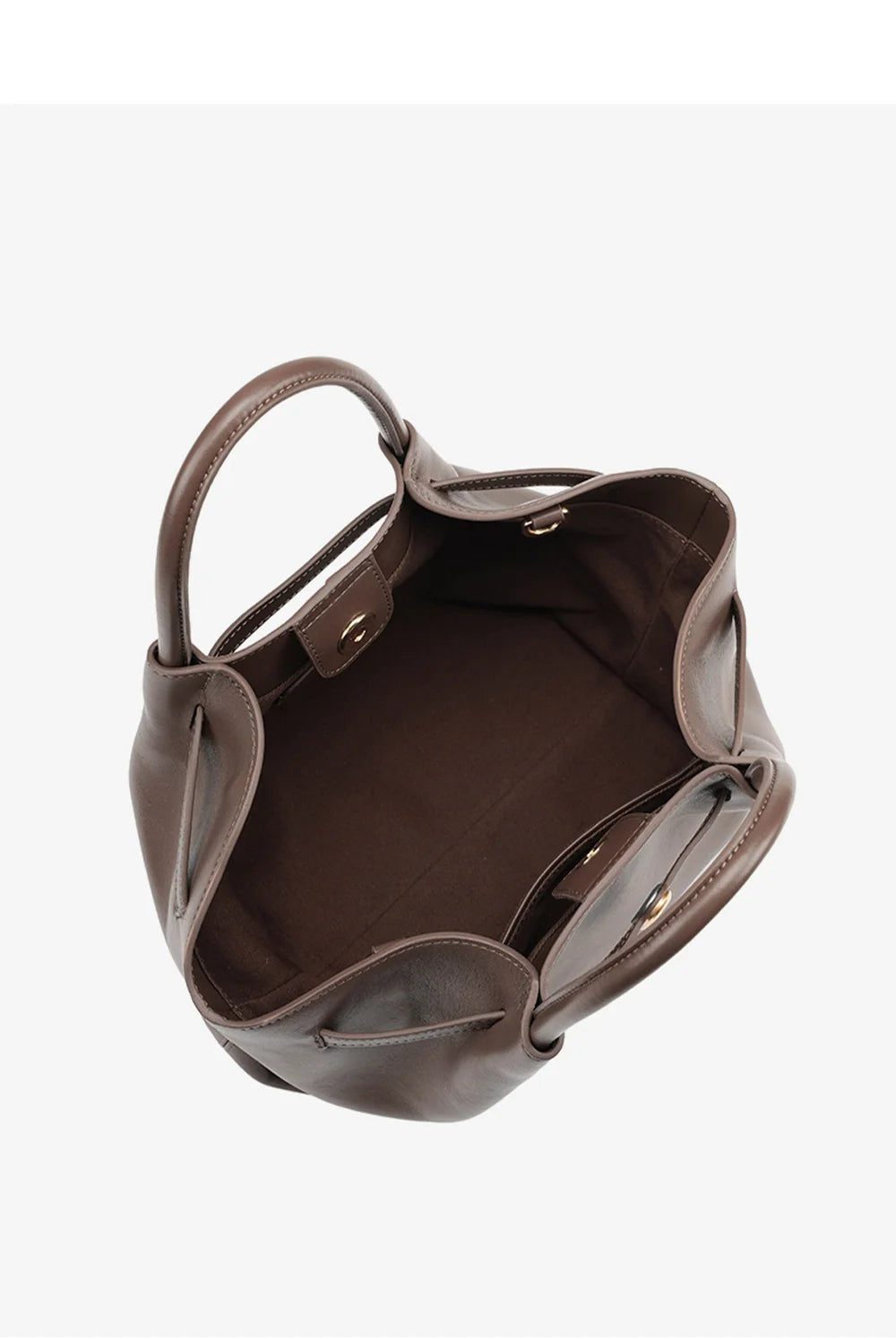 Split Leather Structured Tote Bag