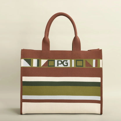 Colorful Striped Mesh Casual Tote Shoulder Bag