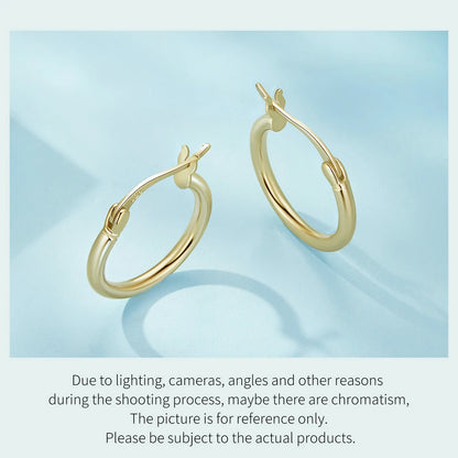 Hoop Earrings – 925 Sterling Silver, White Gold Plated