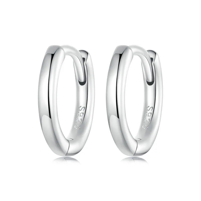 Minimalist Hoop Earrings – 925 Sterling Silver for Multiple Piercings