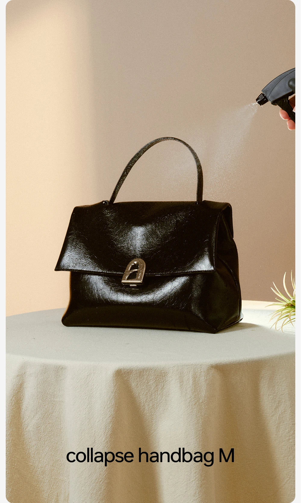 Split Leather Shoulder Crossbody Tote Bag