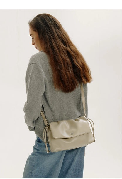 Split Leather Soft Shoulder and Crossbody Bag