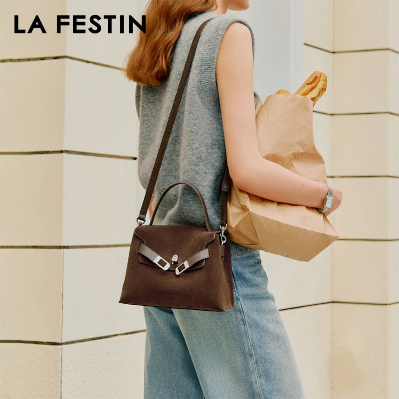 Microfiber Synthetic Leather Shoulder and Crossbody Tote