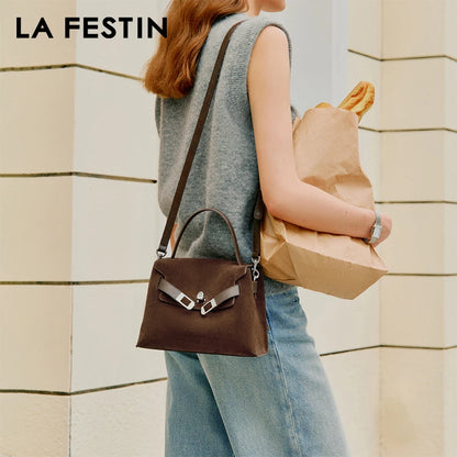 Microfiber Synthetic Leather Shoulder and Crossbody Tote