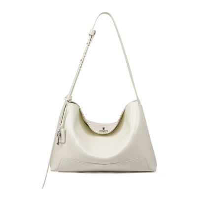 Split Leather Shoulder and Crossbody Tote Bag