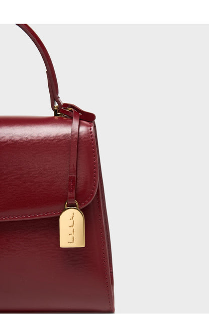 Split Leather Square Tote Bag