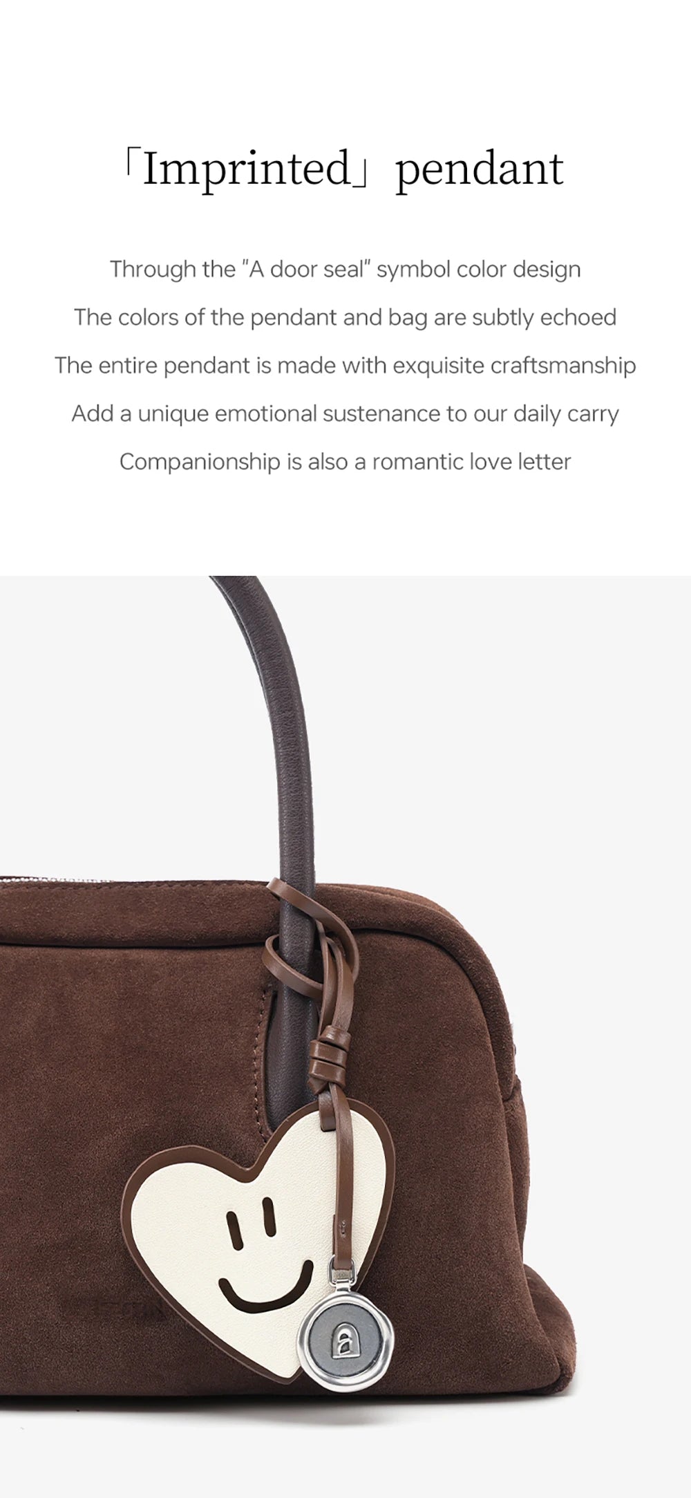 Split Leather Boston Handbag