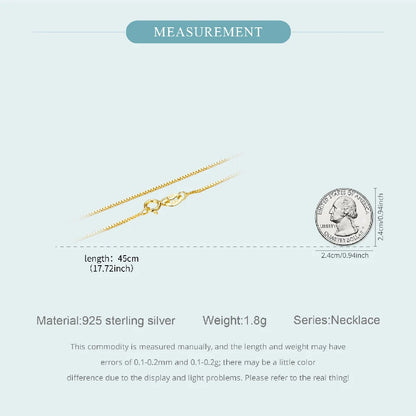 925 Sterling Silver Thin Chain Necklace – 0.8mm Link with Lobster Clasp