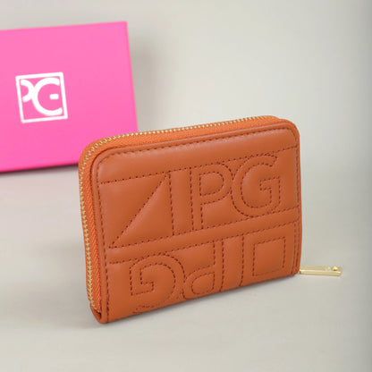 Elegant Letter Embroidery Zipper Wallet – Compact and Stylish