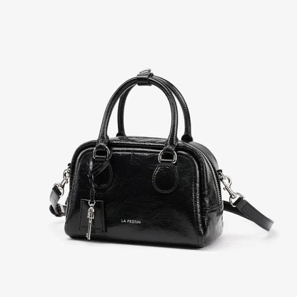 Genuine Leather Boston Shoulder Bag