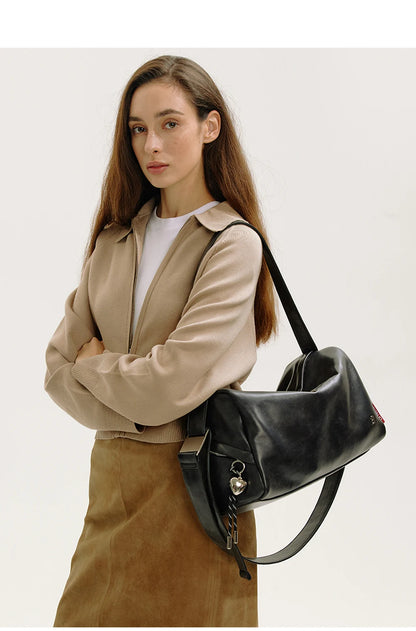 Genuine Leather Soft Tote Shoulder Bag