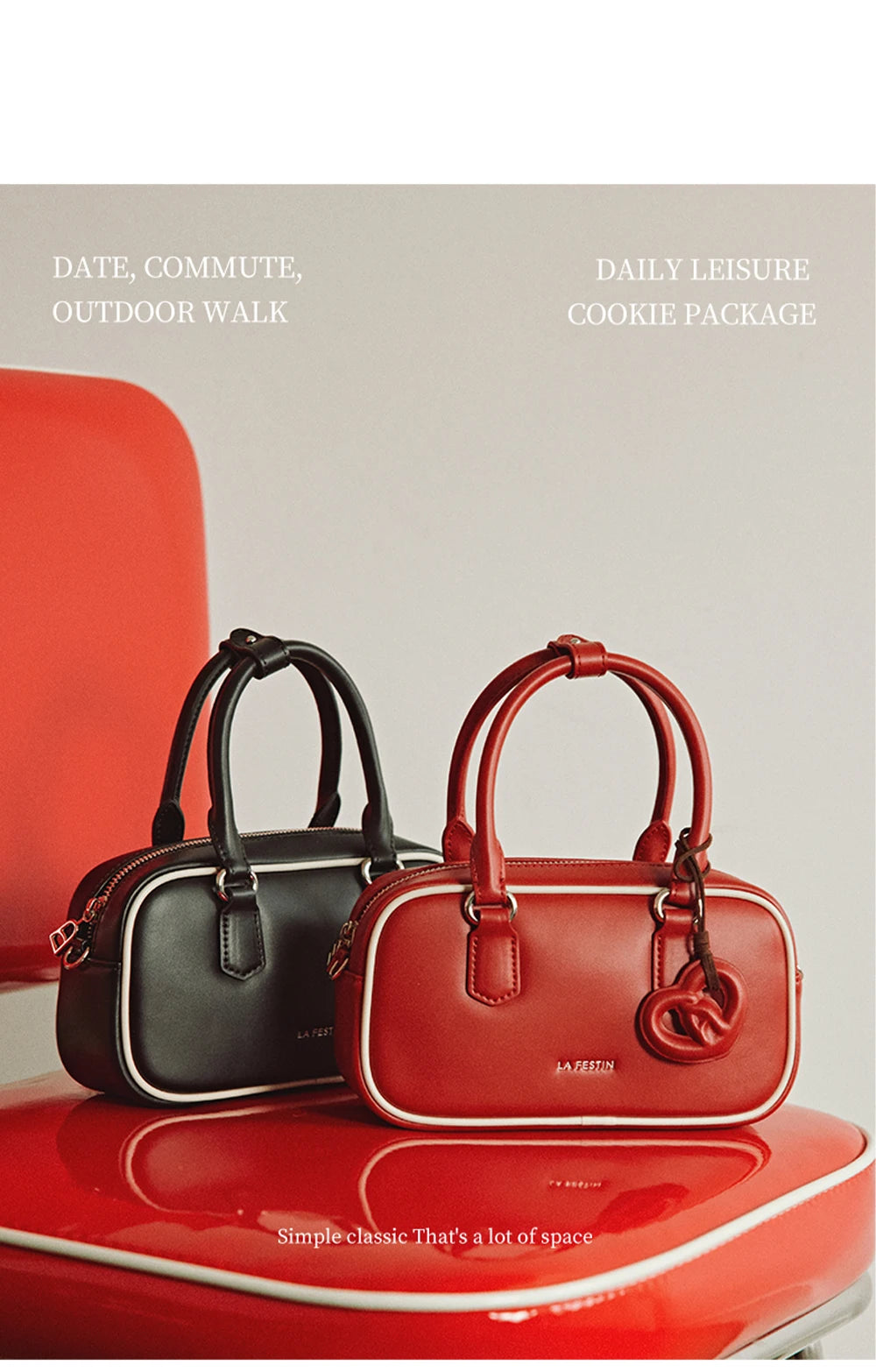 Split Leather Bowling Shoulder and Crossbody Tote