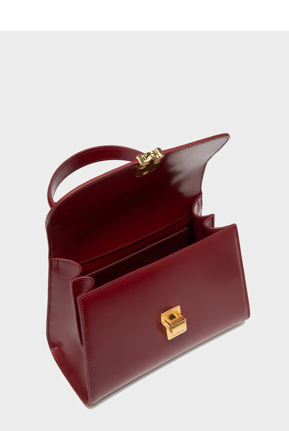 Split Leather Square Tote Bag