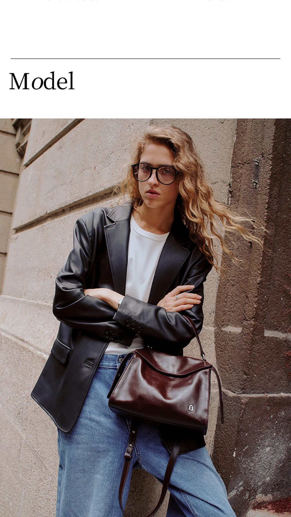 Genuine Leather Shoulder and Crossbody Tote