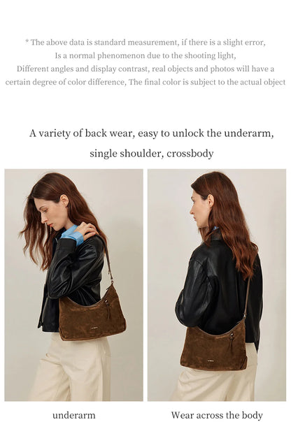 Soft Genuine Leather Shoulder Crossbody Tote