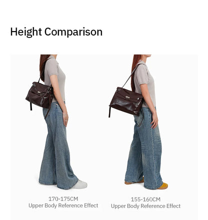 Split Leather Shoulder and Crossbody Tote