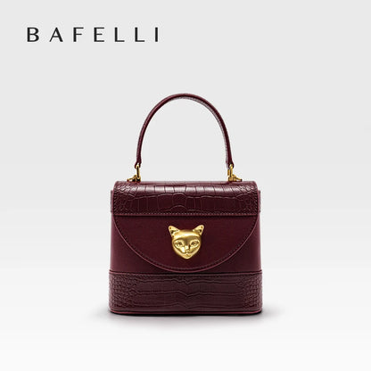 Genuine Leather Bucket Bag – Animal Print Style