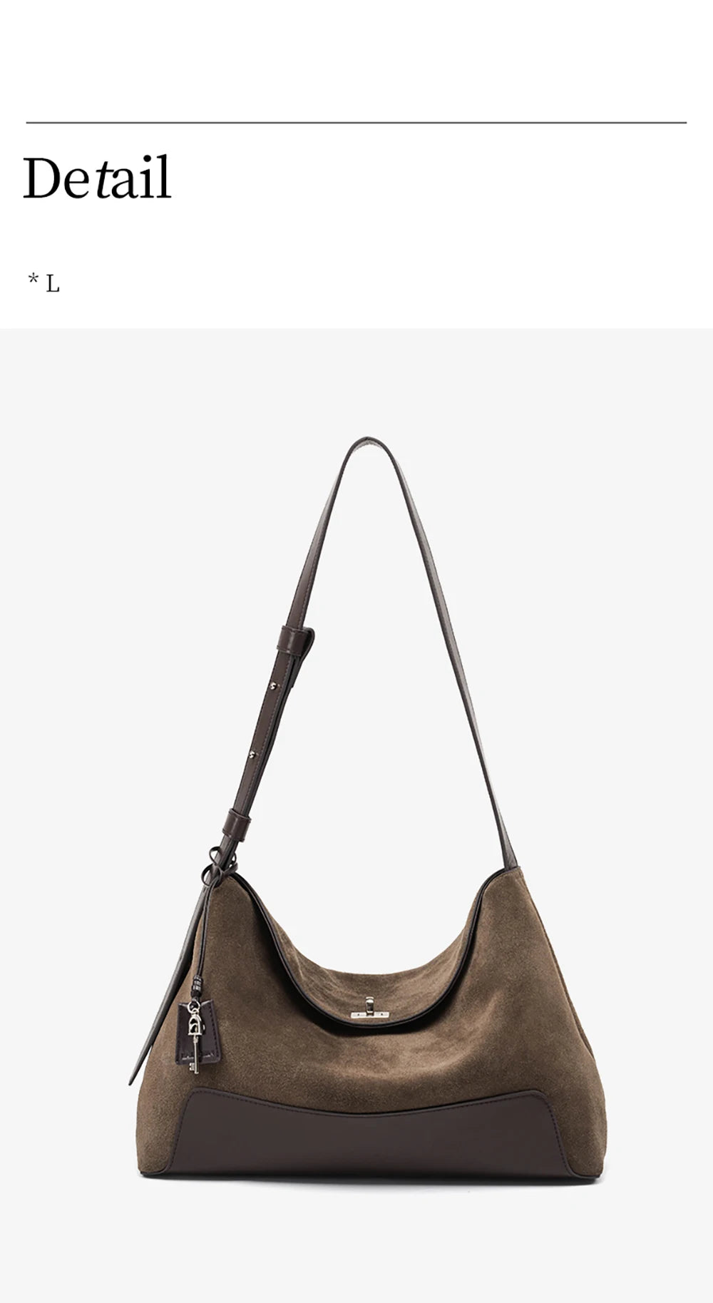Split Leather Shoulder and Handbag Tote