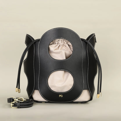 Hollow Design Bucket Shoulder Bag – Stylish and Lightweight