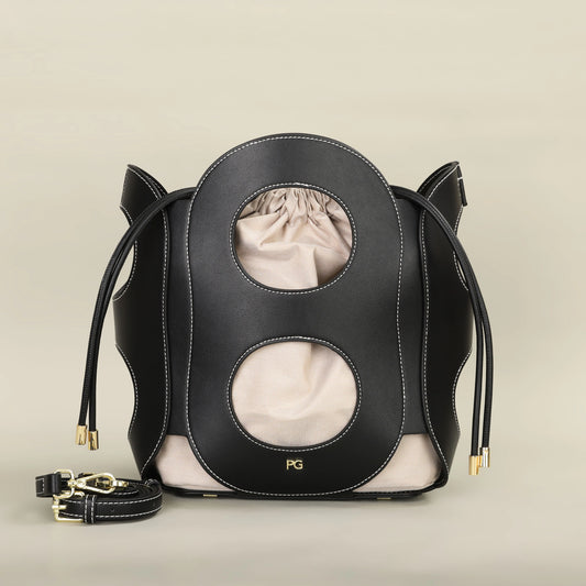 Hollow Design Bucket Shoulder Bag – Stylish and Lightweight