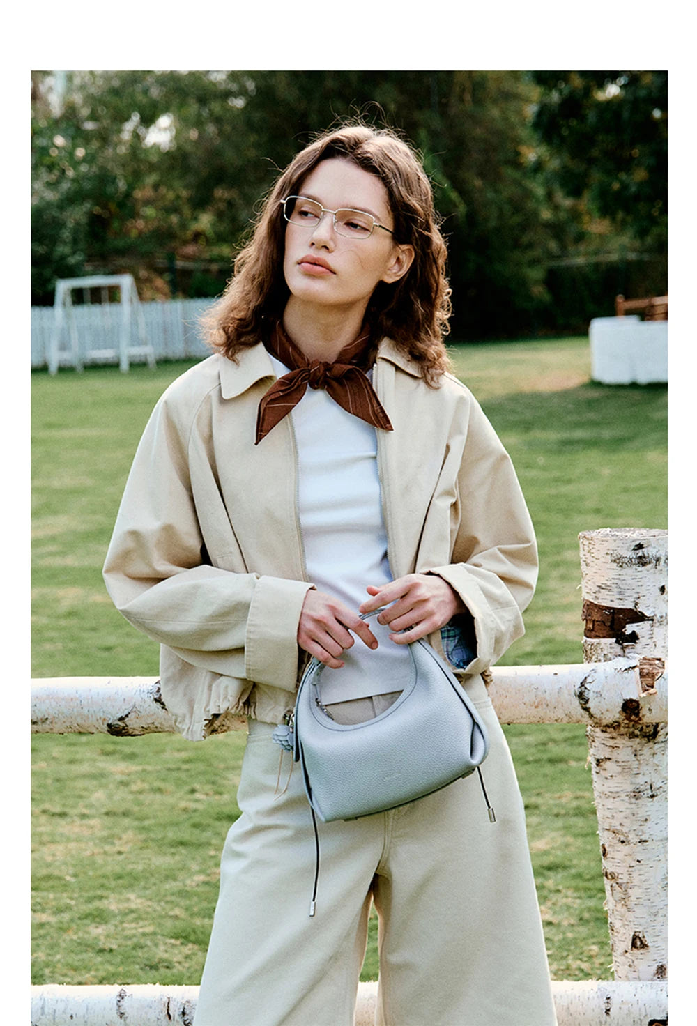 Genuine Leather Half Moon Shoulder and Crossbody Tote