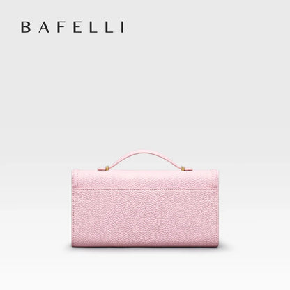 Genuine Leather Clutch Bag – Dress Style with Lock Flap