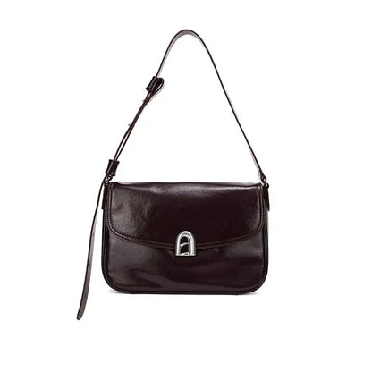 Split Leather Soft Square Shoulder Tote