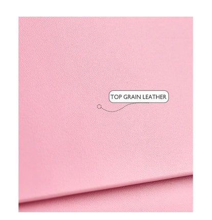 Genuine Leather Boxy Satchel – Diamond Accent Shoulder Bag