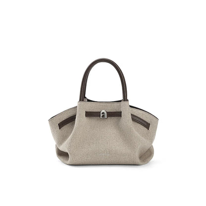 Cotton Dual-Handle Tote Shoulder and Crossbody Bag