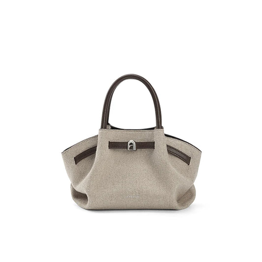 Cotton Dual-Handle Tote Shoulder and Crossbody Bag