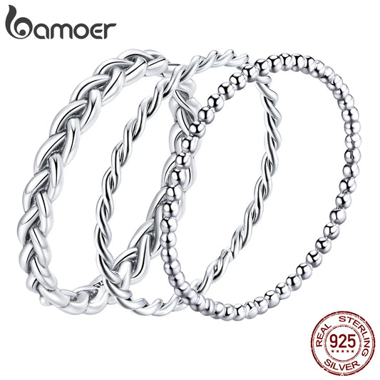 925 Sterling Silver Twisted Eternity Ring with Braided Texture
