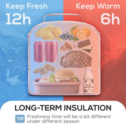 Thermal Double Deck Insulated Lunch Cooler Bag