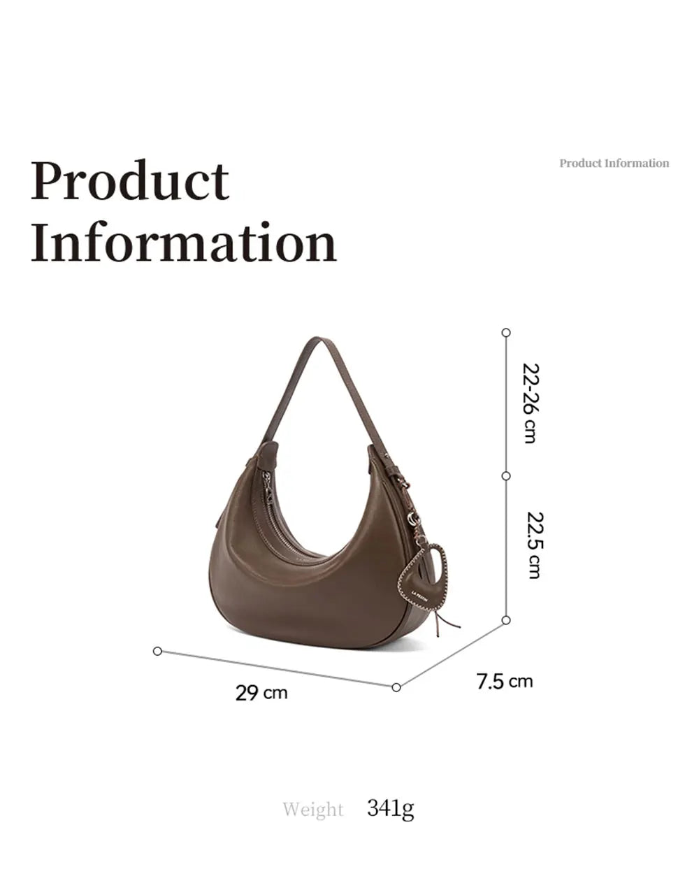 Genuine Leather Curved Tote Bag