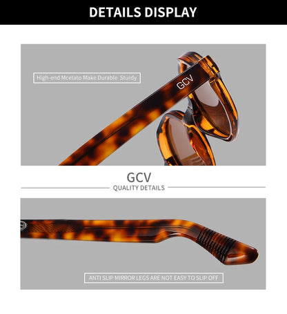 Circular Acetate Sunglasses – Polarized Mirror UV400