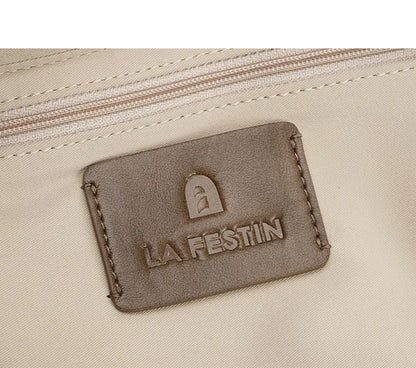 Split Leather Mini Bowling Tote