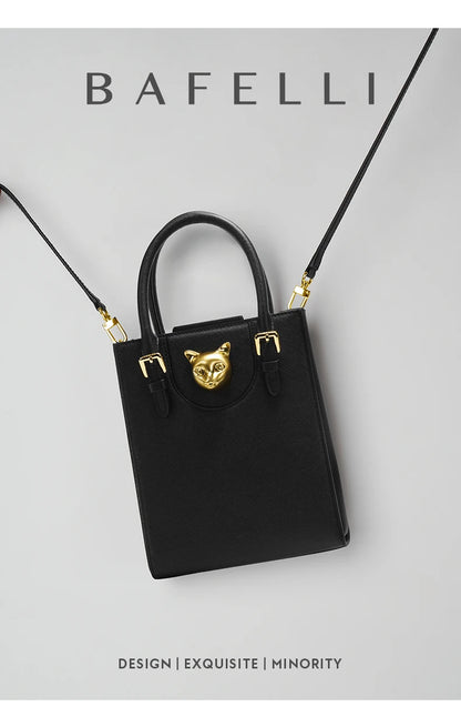 Elegant Genuine Leather Mini Crossbody and Tote Bag