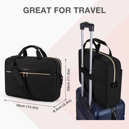 Nylon Structured Laptop Briefcase and Shoulder Bag