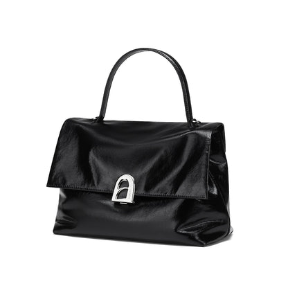 Split Leather Shoulder Crossbody Tote Bag