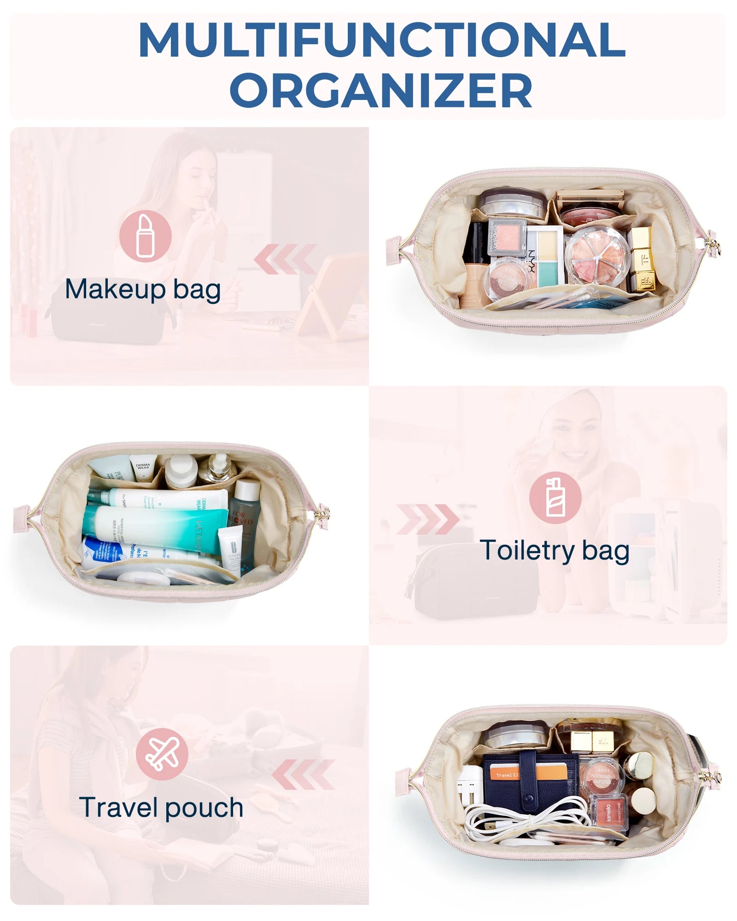 Taslan Wide Opening Cosmetic Case