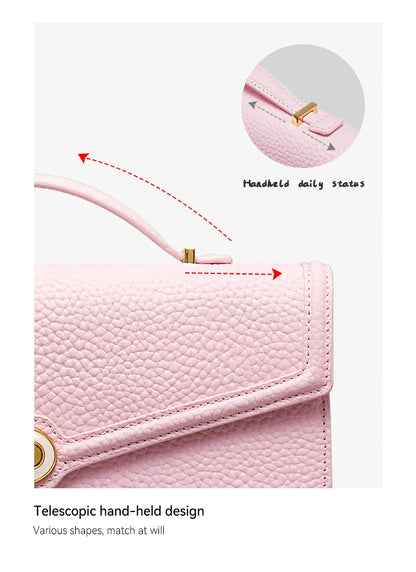 Genuine Leather Clutch Bag – Dress Style with Lock Flap