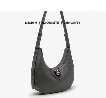 Patchwork Genuine Leather Hobo Shoulder and Crossbody Bag