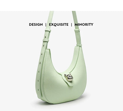 Patchwork Genuine Leather Hobo Shoulder and Crossbody Bag