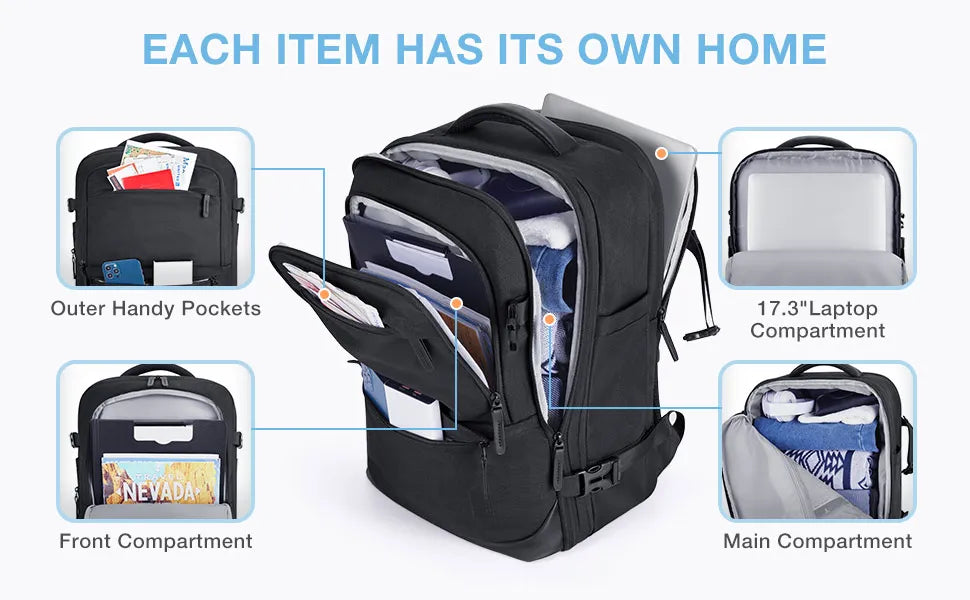 PVC Softback Laptop Backpack with Expandable Capacity
