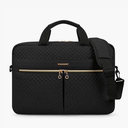 Nylon Structured Laptop Briefcase and Shoulder Bag