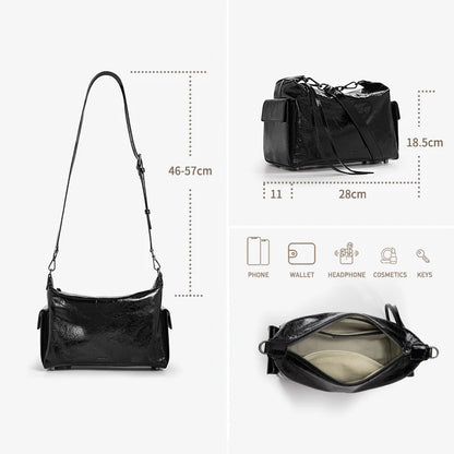 Soft Genuine Leather Casual Tote – Large Crossbody