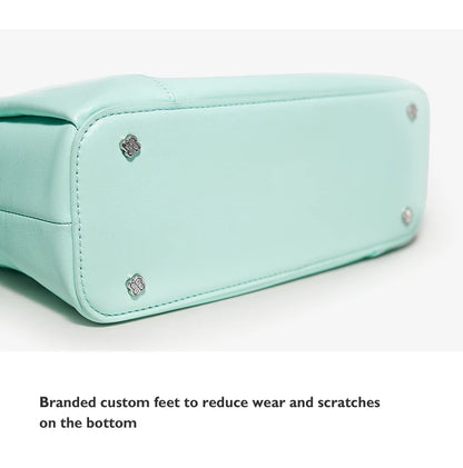 Genuine Leather Bucket Bag – Soft Casual with Open Pocket